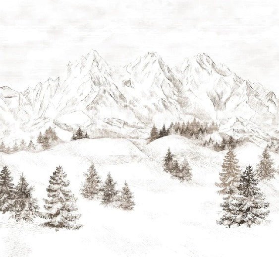 Papier peint montagne massif des Alpes