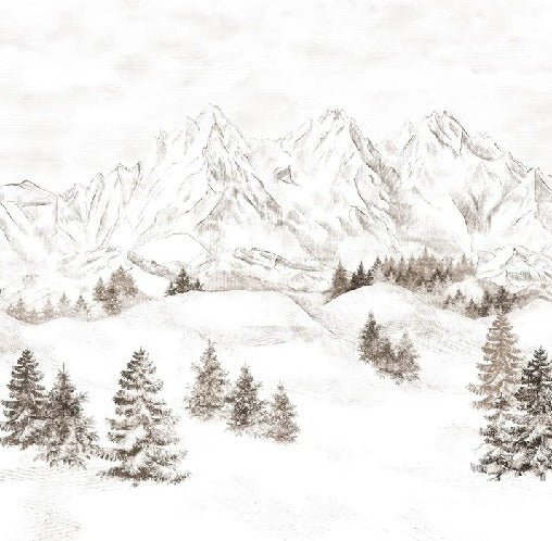 Papier peint montagne massif des Alpes