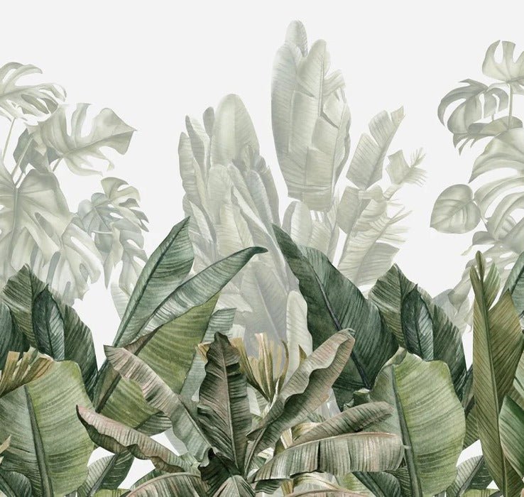 Panoramic green banana wallpaper