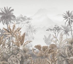 Papier peint tendance tropical sepia, XXL, tendance
