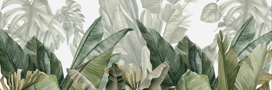 Papier peint panoramique bananier vert, XXL, tendance