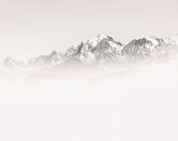 Papier peint matin brumeux Mont Blanc