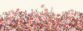 Papier peint fleurs au pinceau
