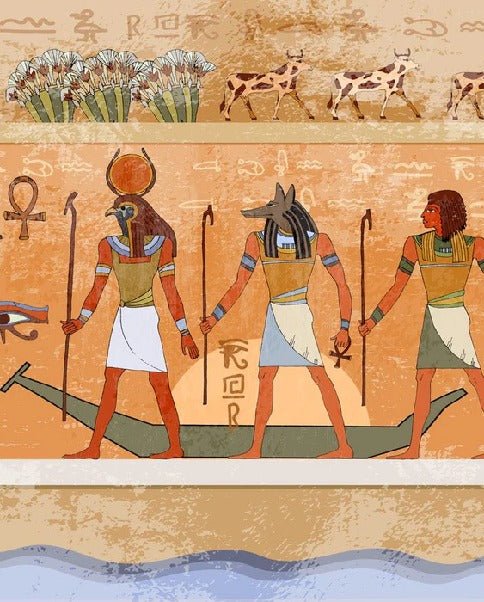 Papier peint bistrot peinture Egyptienne, XXL, tendance