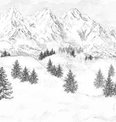Papier peint montagne sommets de Chamonix