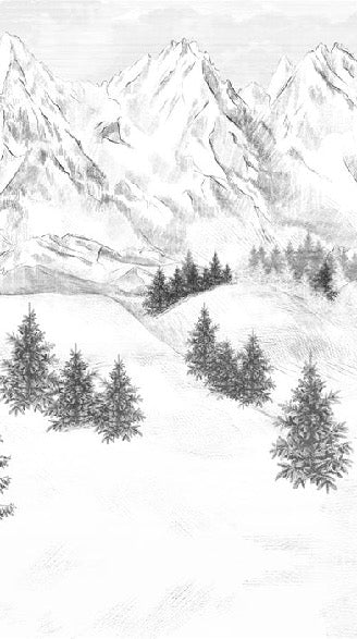 Papier peint montagne sommets de Chamonix
