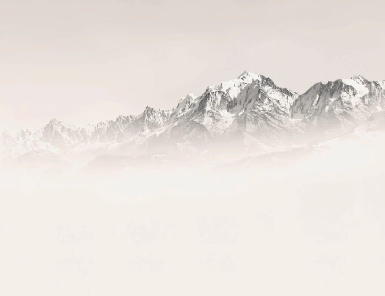 Papier peint Mont Blanc dans la brume sépia, XXL, tendance
