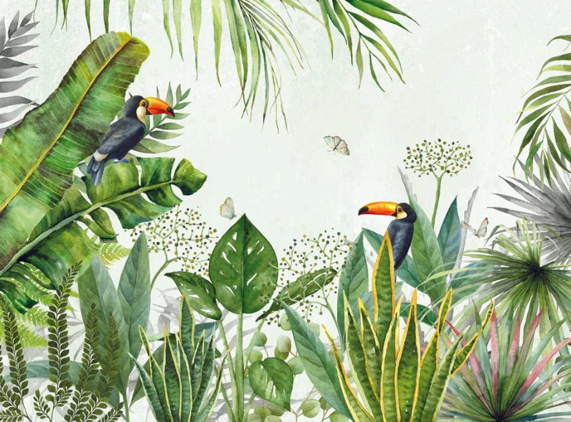 Papier peint Jungle oiseau exotique, XXL, tendance