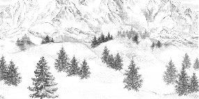 Papier peint montagne sommets de Chamonix, XXL, tendance