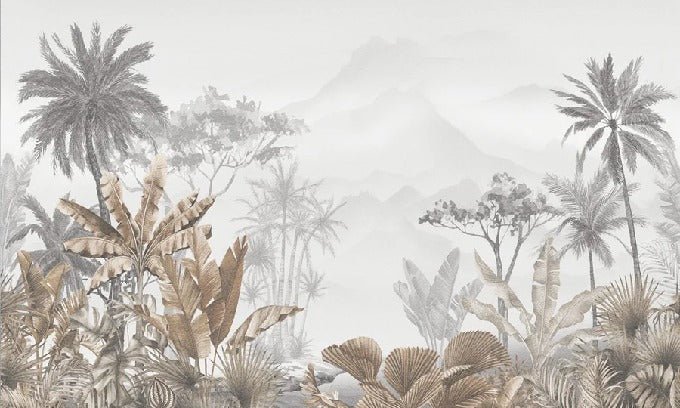 Papier peint tendance tropical sepia