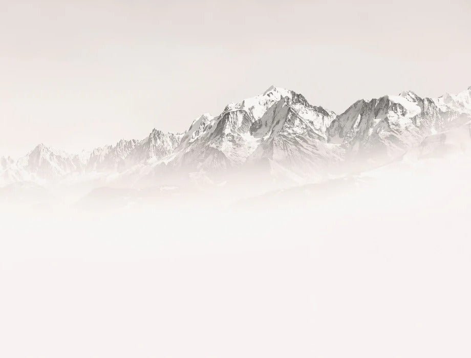 Papier peint matin brumeux Mont Blanc