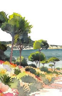 Panoramic summer air wallpaper