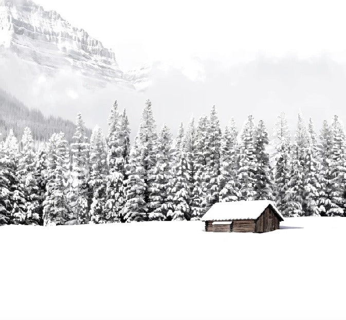 Papier peint panoramique chalet en montagne, XXL, tendance