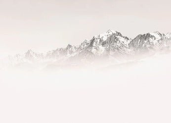 Papier peint matin brumeux Mont Blanc