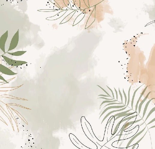 Panoramic vegetal watercolor wallpaper