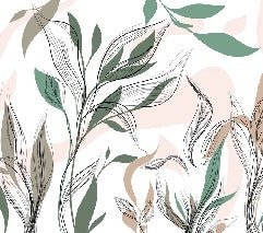 Papier peint panoramique fleur graphique, XXL, tendance