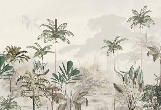 Papier peint panoramique jungle eden vert, XXL, tendance