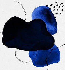 Modern watercolor wallpaper petrol blue
