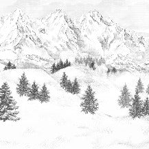 Papier peint montagne sommets de Chamonix