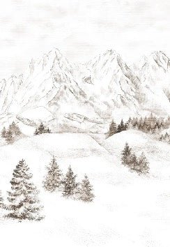 Papier peint montagne massif des Alpes