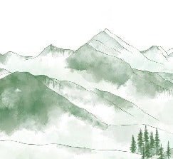 Aravis mountains forest green wallpaper