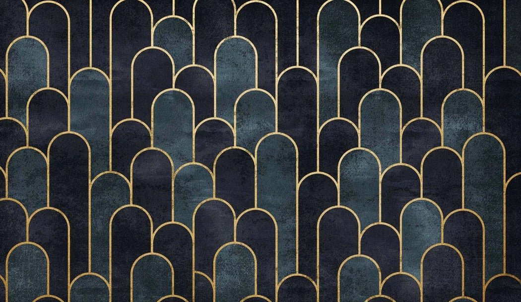 Dark blue chic wallpaper