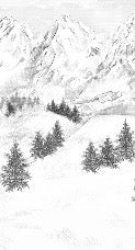 Papier peint montagne sommets de Chamonix, XXL, tendance