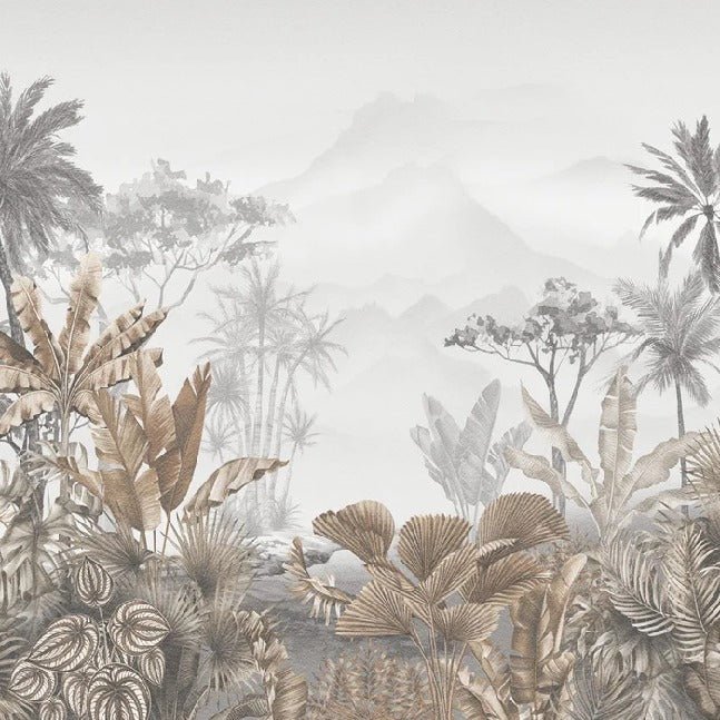 Papier peint tendance tropical sepia