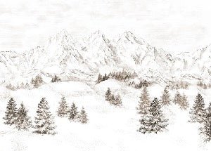 Papier peint montagne massif des Alpes, XXL, tendance