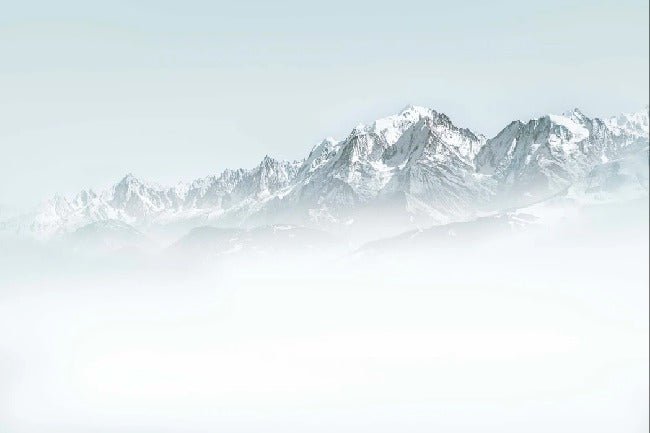 Papier peint Mont Blanc dans la brume