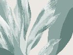 Water green floral fabric panoramic wallpaper