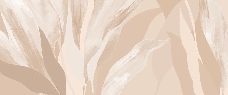 Papier peint étoffe florale beige