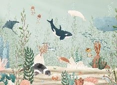 Papier peint bébé monde marin, XXL, tendance