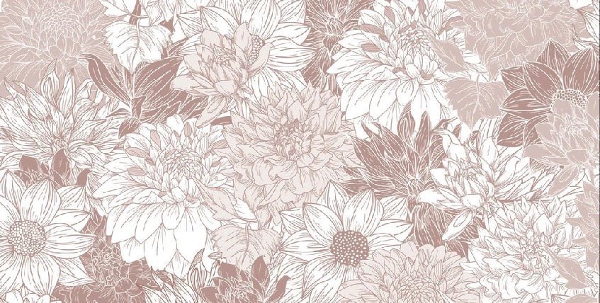 Papier peint fleur Dahlia