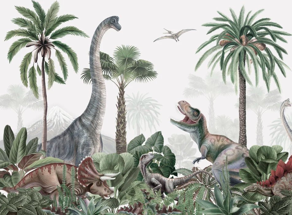 Papier peint parade des dinosaures