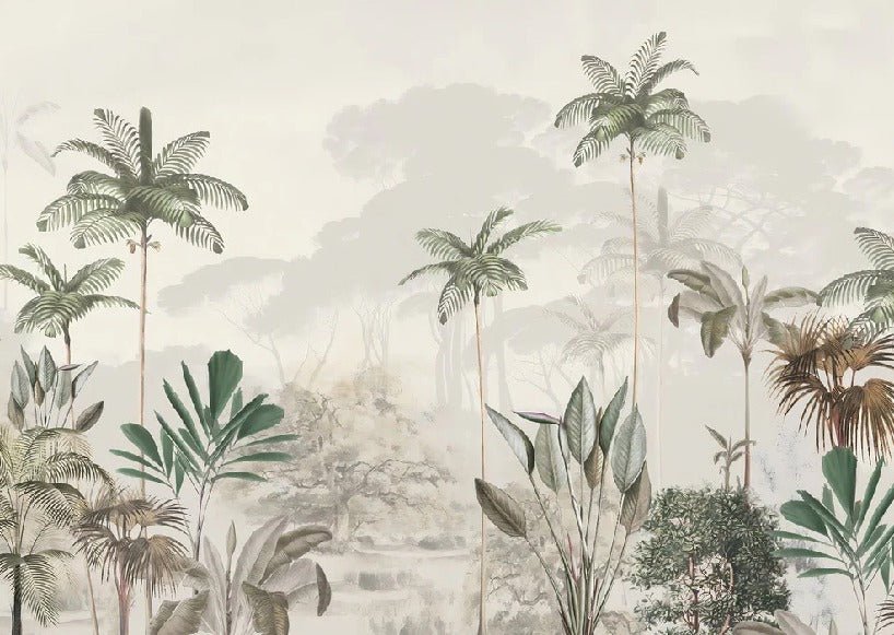 Papier peint panoramique jungle eden vert, XXL, tendance