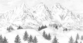 Papier peint montagne sommets de Chamonix