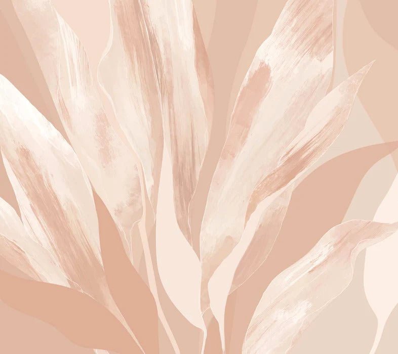 Papier peint étoffe florale nude