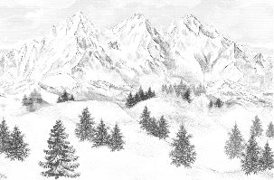 Papier peint montagne sommets de Chamonix