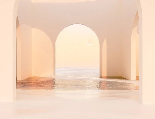 Panoramic sunset arch design wallpaper