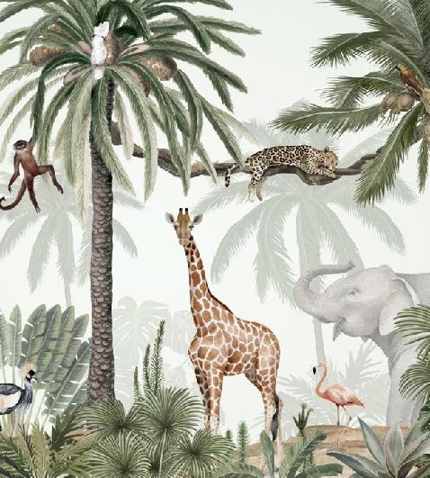 Papier peint enfant jungle paisible, XXL, tendance
