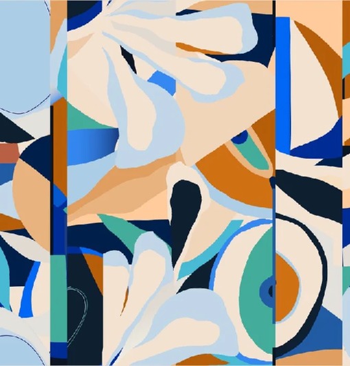 Papier peint abstrait vibrant