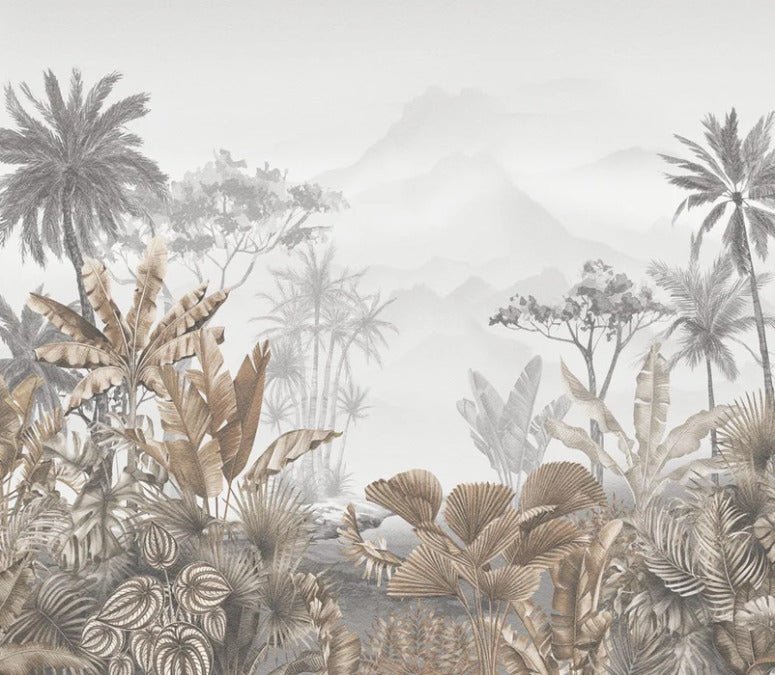 Papier peint tendance tropical sepia