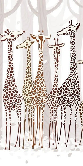 Papier peint Élégantes Girafes
