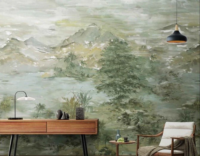 Papier peint paysage tendance peinture