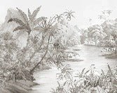 Papier peint panoramique jungle pittoresque