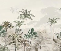 Papier peint panoramique jungle eden vert, XXL, tendance