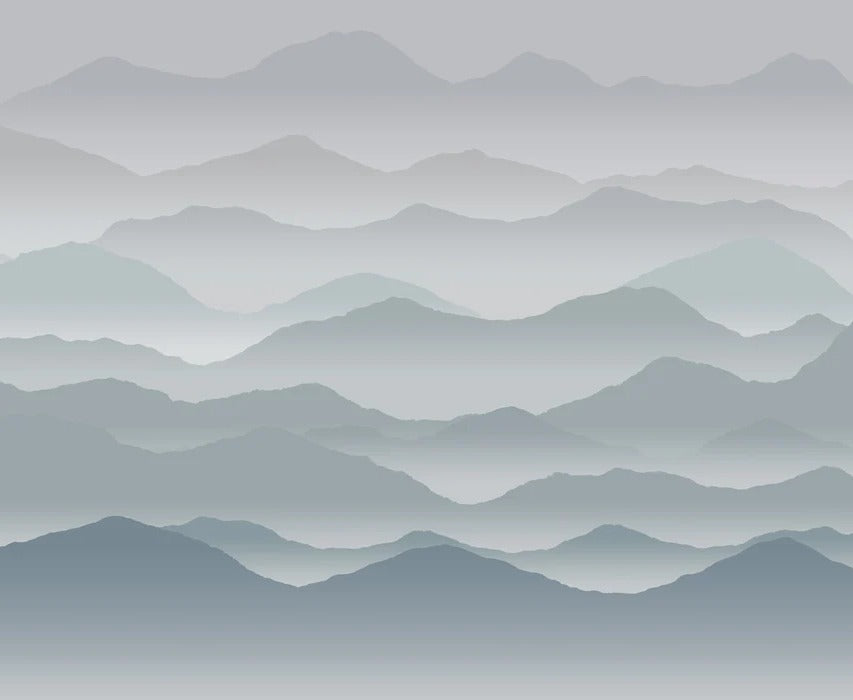 Papier peint panoramique cimes mist
