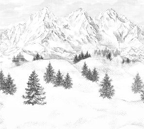 Papier peint montagne sommets de Chamonix
