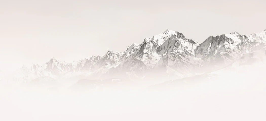 Papier peint matin brumeux Mont Blanc